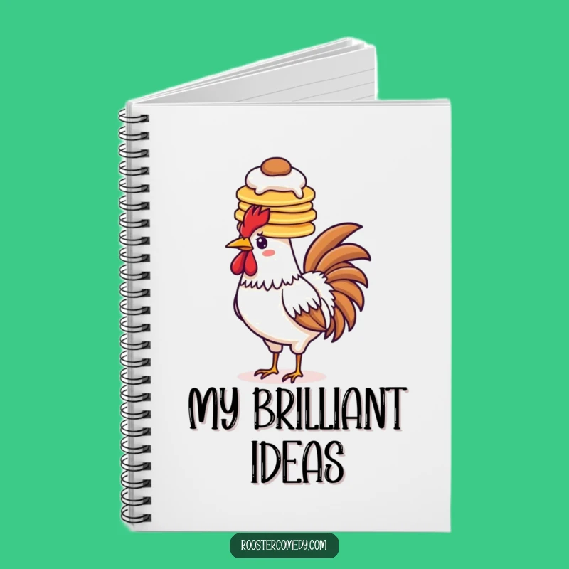 Funny Pancake Rooster Notebook - Jot Down Your Delicious Ideas