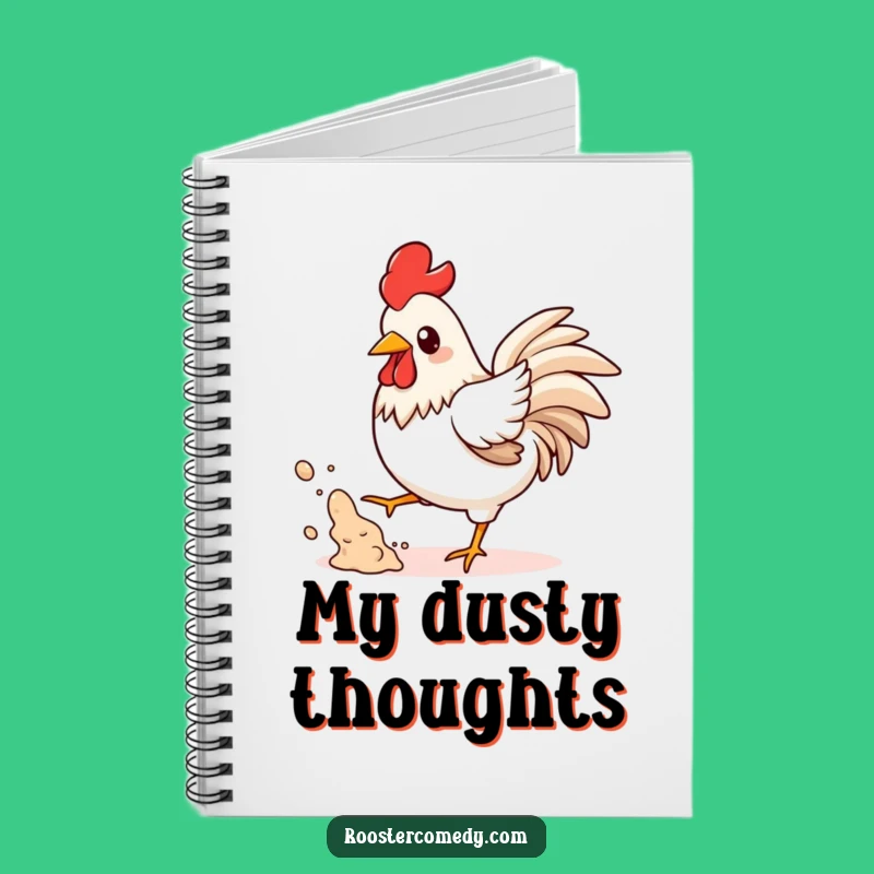 Funny Kawaii Rooster Notebook - Playful Dust Ideas, Perfect Journal