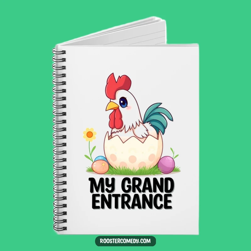 Funny Surprise Rooster Easter Notebook - Jot Down Your Easter Plans
