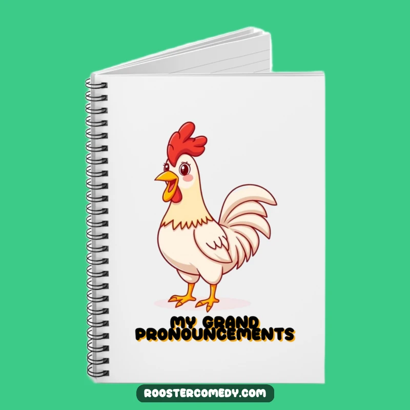 Funny Proud Rooster Notebook - Jot Down Ideas with Farmyard Flair