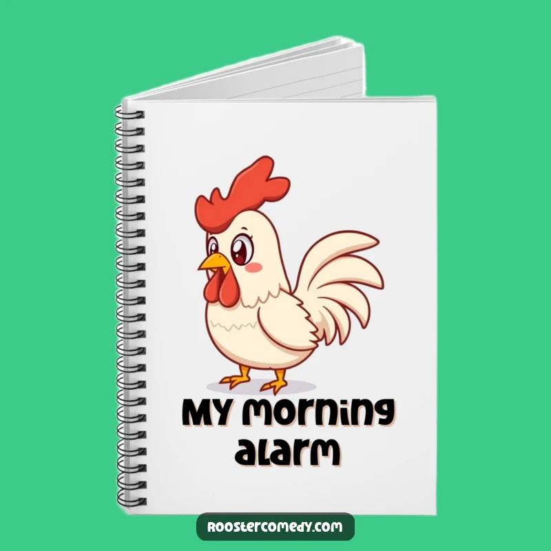 Funny Surprised Rooster Notebook - Hilarious Squawking Chicken Journal Gift