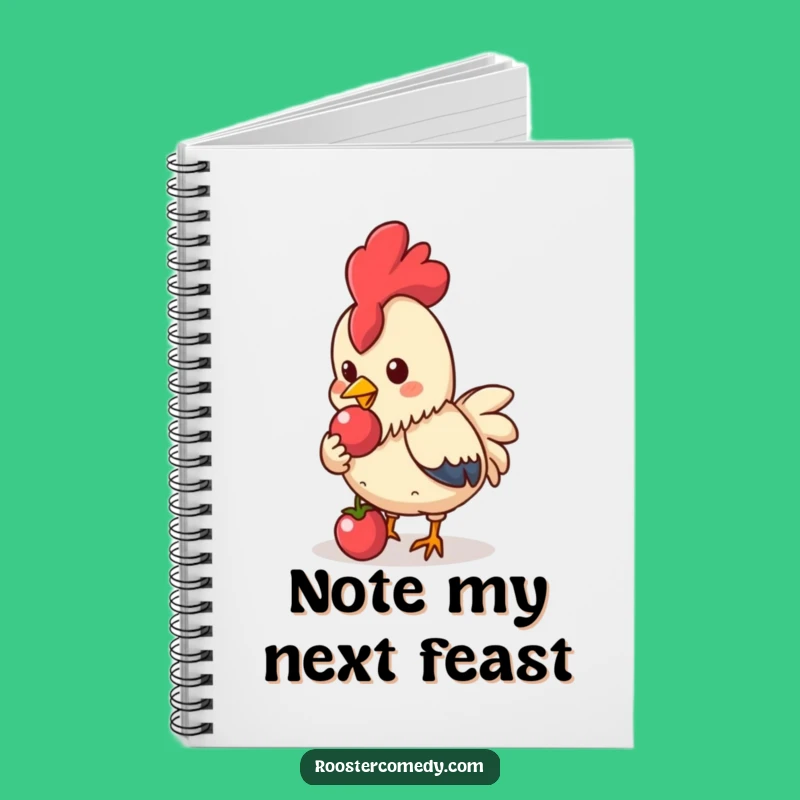 Funny Kawaii Rooster Notebook: Berry good for notes, a perfect funny gift!