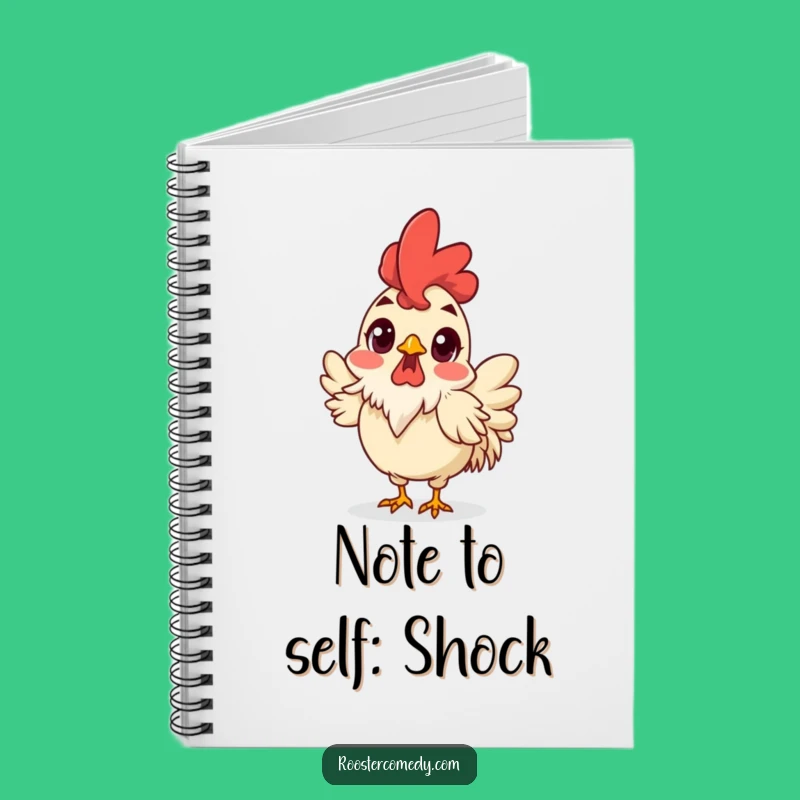 Funny Surprised Rooster Notebook - Jot Down Shocking Ideas