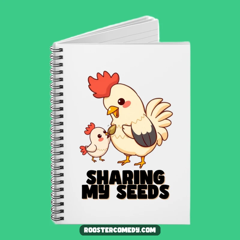 Funny Kawaii Rooster Notebook - Journal Bird Friendship Pages, Gift Idea