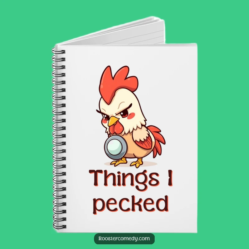 Funny Rooster Button Notebook: Hilarious Journal for Mischievous Thoughts