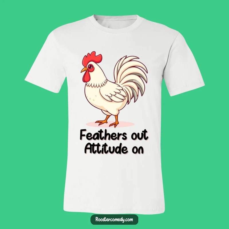 Funny Kawaii Rooster Strutting T-Shirt: Bold & Hilarious Bird Tee