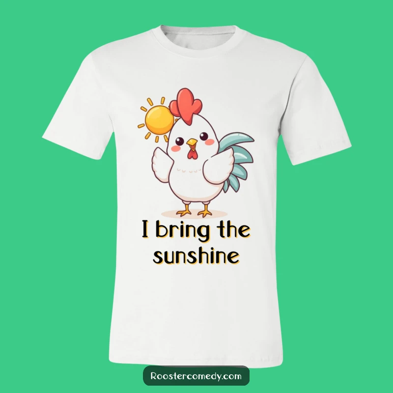 Funny Kawaii Rooster Sun T-Shirt: Spread Sunshine and Smiles Gift