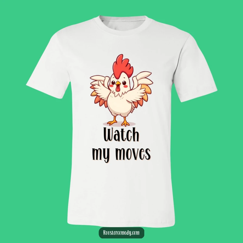 Funny Kawaii Rooster T-Shirt: Flamboyant Dance, Cute Wings, Ideal Humorous Gift for Dancers