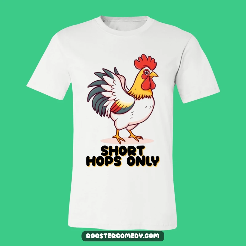 Funny Rooster Fly T-Shirt: Happy Bird Effort - Joyful Funny Gift