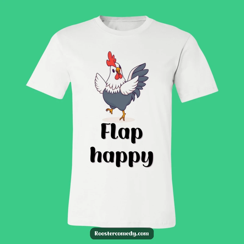 Funny Rooster Jig T-Shirt: Hilarious Tiny Winged Bird Doing a Happy Dance - Great Gift!