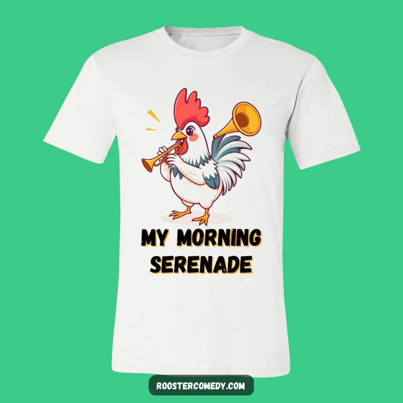 Funny Rooster Trumpet Tee - Wear Your Morning Fanfare with Pride!