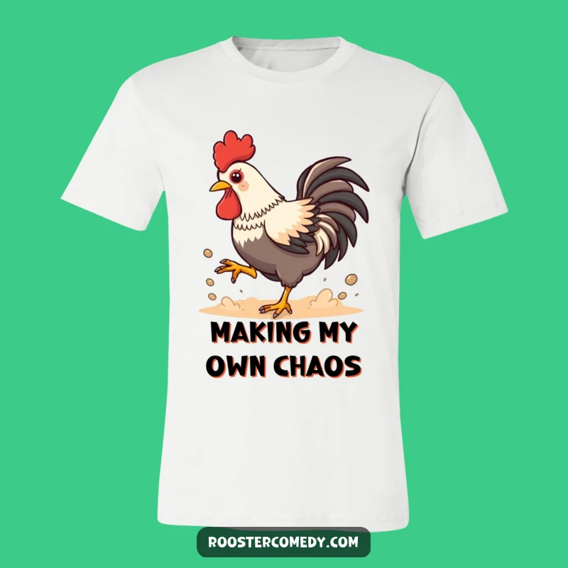 Funny Kawaii Rooster Dust T-Shirt: Playful Chicken Vibes Gift