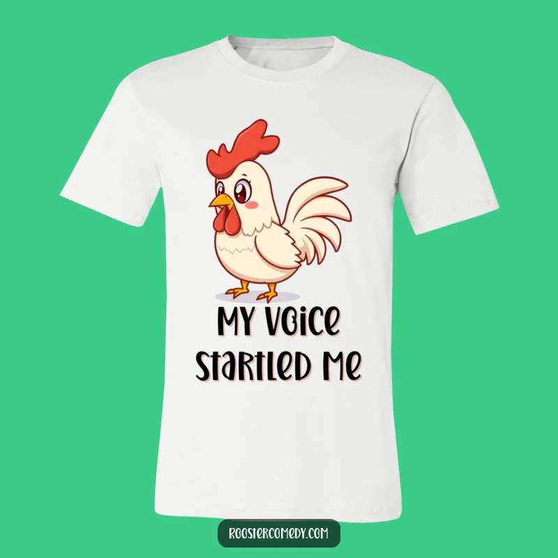 Funny Surprised Rooster T-Shirt - Hilarious Squawking Chicken Tee Gift Idea