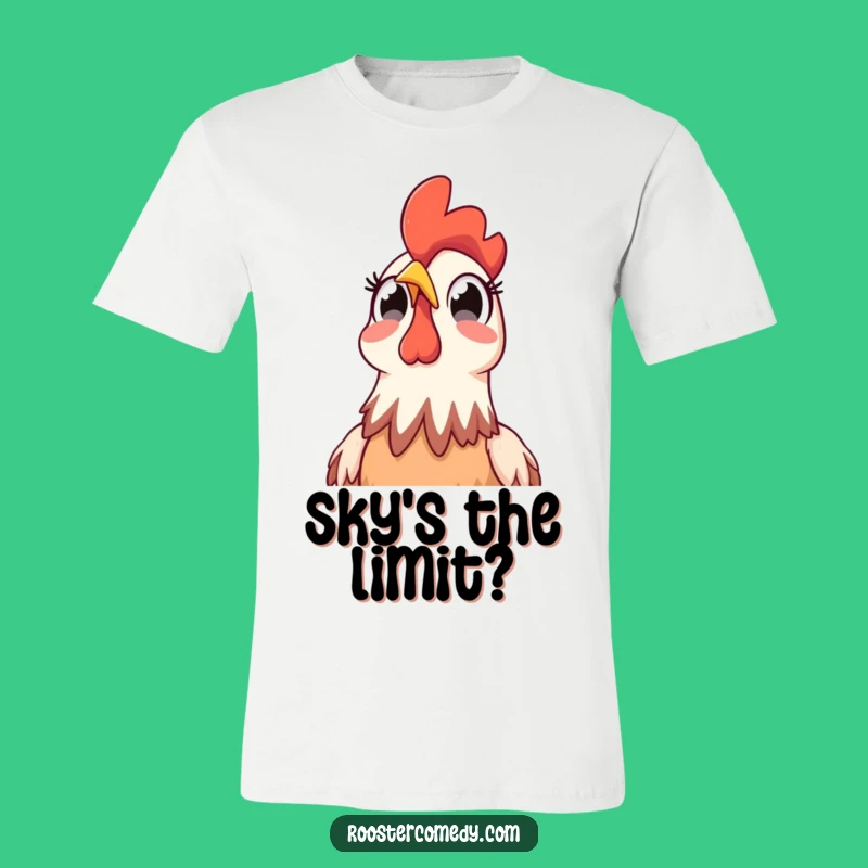 Funny Rooster Sky Surprise T-Shirt: Witness the Comedy!