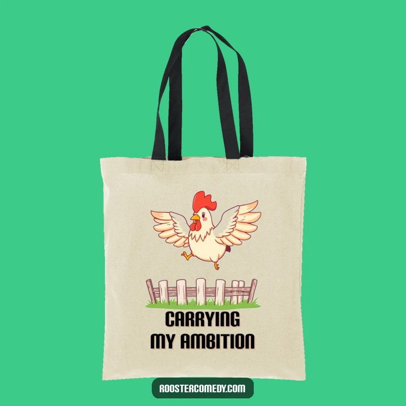 Funny Leaping Rooster Tote Bag - Carry Your Ambitions with Flair!