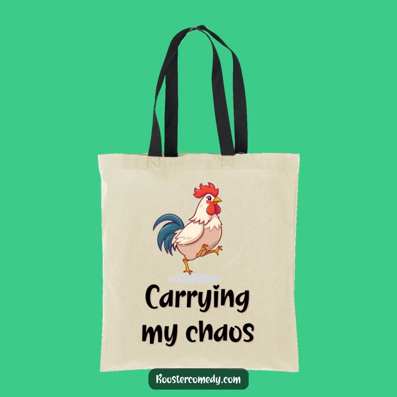 Funny Dizzy Rooster Tote Bag - Carry Your Fun with Birdie Style!