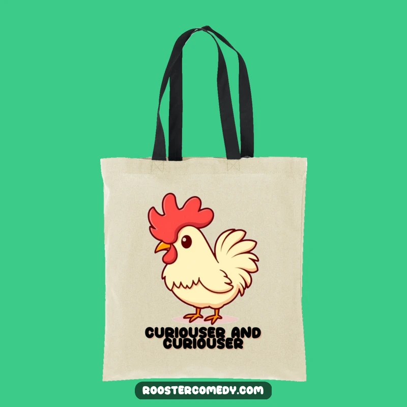 Funny Kawaii Rooster Comb Tote Bag - Curious Design Gift