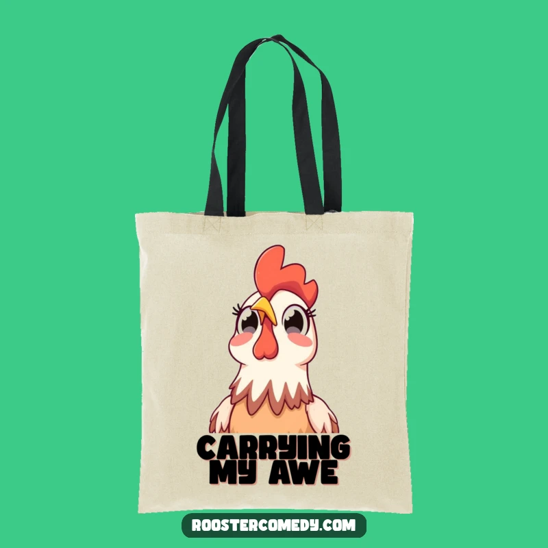 Funny Rooster Sky Surprise Tote Bag: Carry Your Comedy!
