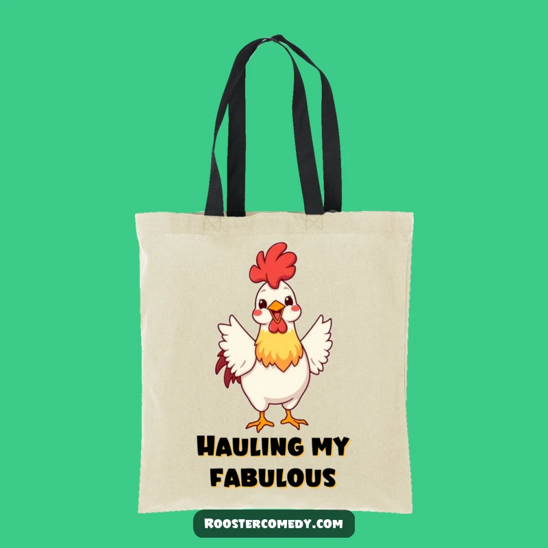 Funny Rooster Strut Tote Bag: Show-Off Bird Carry-All - Practical Funny Gift