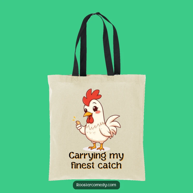 Funny Rooster Worm Tote Bag - Stylish and Hilarious Gift for Everyday Use
