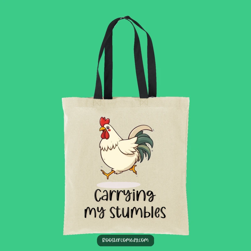 Funny Tripping Rooster Tote Bag - Carry Your Laughs Everywhere You Go!