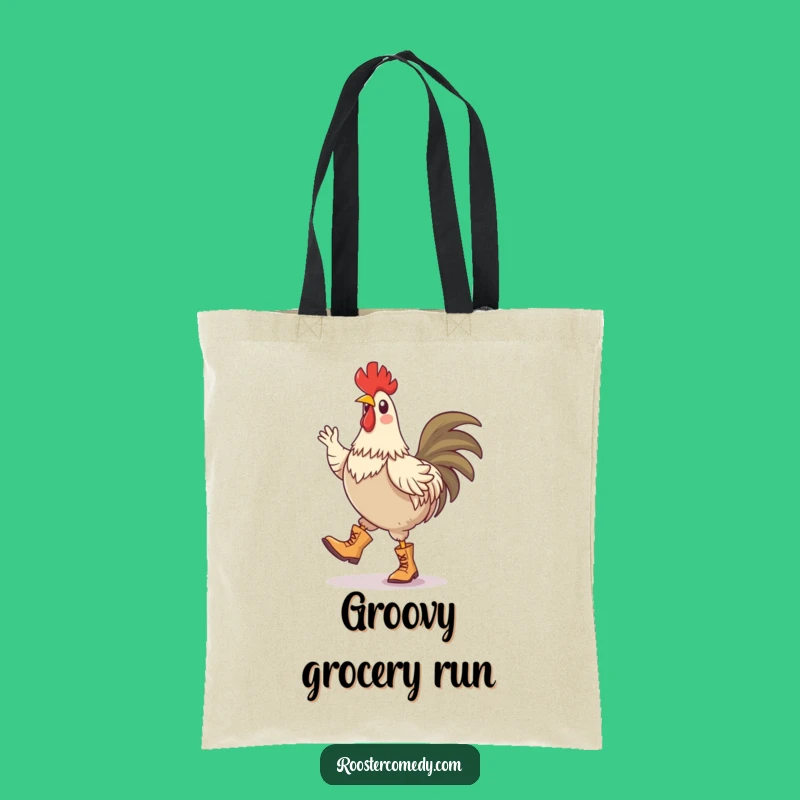 Funny Rooster Jig Tote Bag: Carry Your Groove