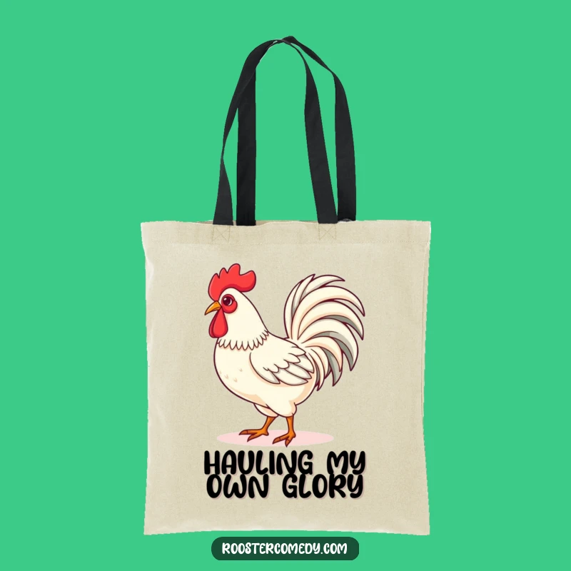 Kawaii Rooster Strutting Tote Bag: Carry Confidence with Style